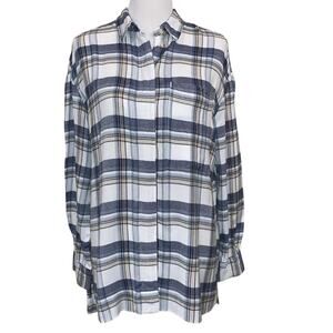 BDG Split Side Flowy Button Down Tunic